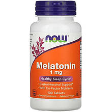 Мелатонін NOW Foods "Melatonin" здоровий цикл сну, 1 мг (100 таблеток)