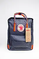 Рюкзак Fjallraven Kanken Classic Rainbow 16л Люкс качество, серый (тканевая подкладка) (FK16-72)