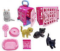 Набор котята, домашние животные для игры с куклой Барби