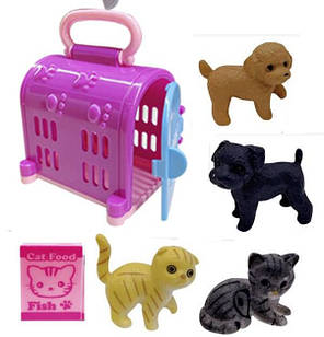 Набір ігровий песик і котик, з тваринами для ляльки Барбі