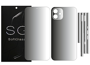 Бронеплівка Apple iPhone 12 Комплект: для передньої і задньої панелі поліуретанова SoftGlass
