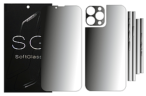 Бронеплівка Apple iPhone 13 Pro Max Комплект: для передньої і задньої панелі поліуретанова SoftGlass
