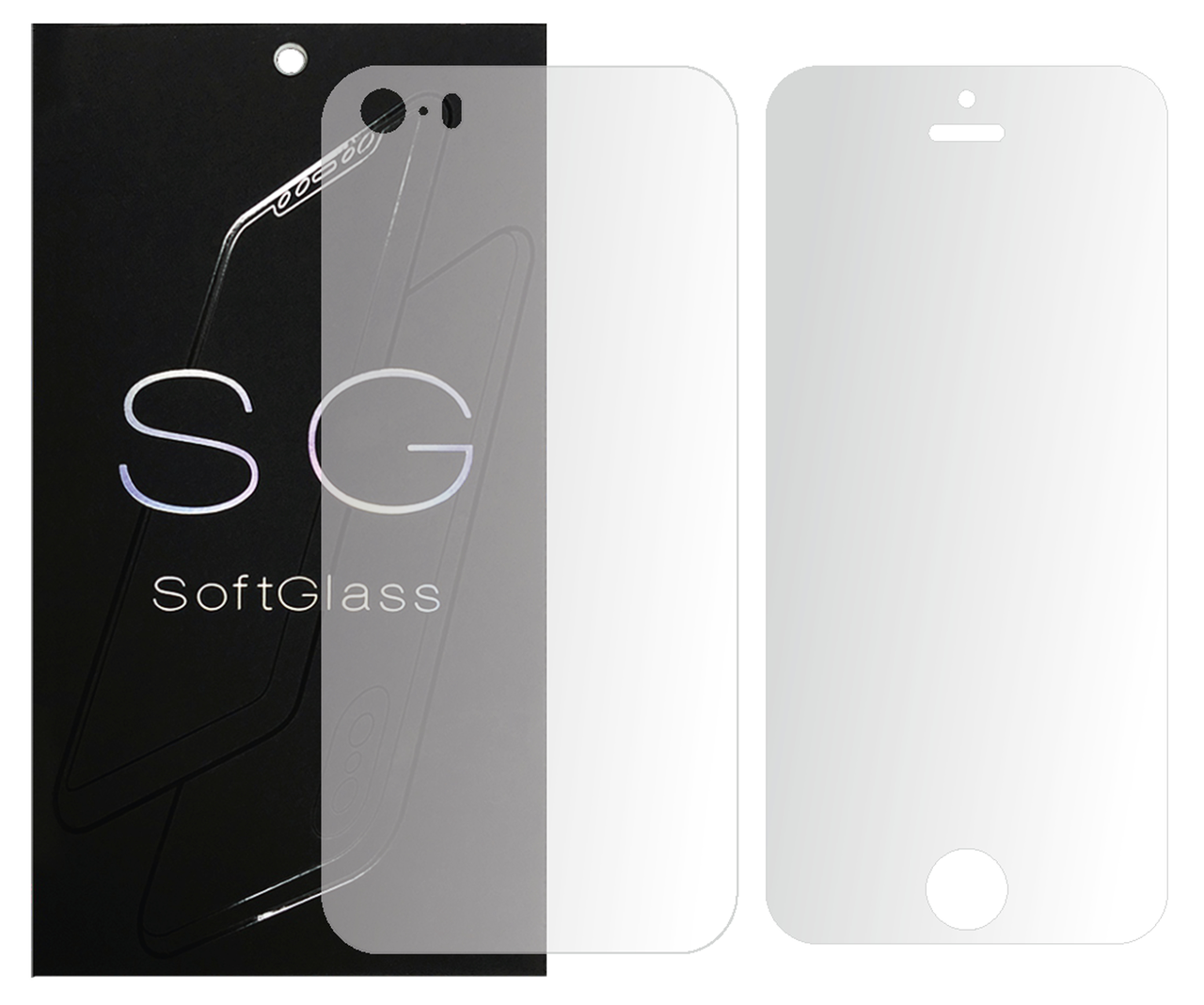 Плівка для Apple iPhone 5S комплект: для передньої і задньої панелі поліуретанова SoftGlass