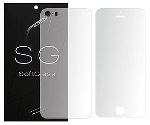 Бронеплівка Apple iPhone 5 Комплект: для передньої і задньої панелі поліуретанова SoftGlass