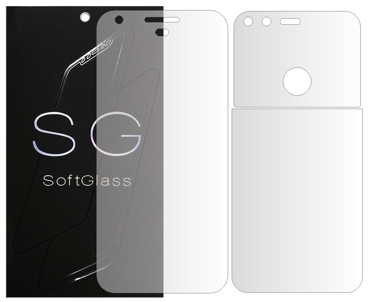 Бронеплівка для Google pixel комплект: для передньої і задньої панелі зносостійка поліуретанова SoftGlass, фото 1