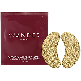 Золотые патчи под глаза для избавления от тёмных кругов и отёков Wander Beauty Baggage Claim Eye Masks 4 г