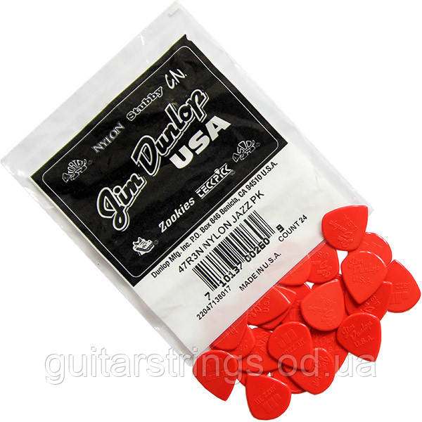 Медиатор Dunlop 47R3N Red Nylon Sharp Jazz III 1.38 mm - фото 3 - id-p254183194