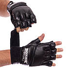 Рукавички для змішаних єдиноборств MMA Boxer шкіряні розмір M-XL (2018-4), фото 7