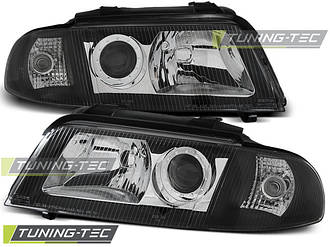 Передні тюнінг фари Audi A4 1999-2000 г.в. лінза, чорні