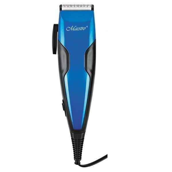 Професійна машинка для стрижки волосся Maestro MR-650C-BLUE з насадками | Тример Маестро