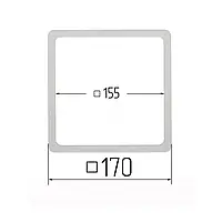 Термоквадрат для натяжних стель 155х155мм (внутрішній розмір) 170х170 мм (зовнішній розмір)