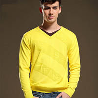 Яскравий модний светр чоловічий/ підлітковий жовтий весна-осінь