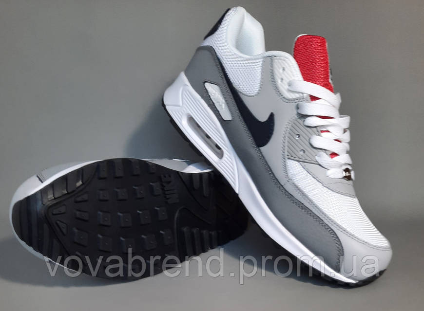 Grey nike air max 90 junior best sale