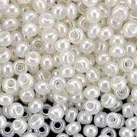 Бісер Peciosa Для біжутерії 4019 / 46102 розмір 4 Білий Упаковка 5 грам