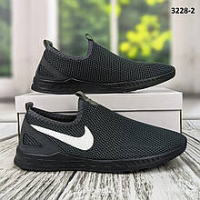 Кросівки чоловічі літні сірі сітка без шнурків Україна 3228-2