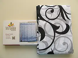 Шторка,фіранка у ванну кімнату Miranda(MOTIVES чорна)