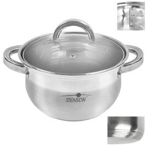 Каструля з кришкою, індукційне дно Belly 2.6л, MH-2720