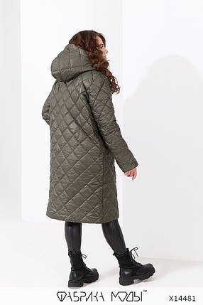 Стильне жіноче Пальто на синтепоні Ткань, "Плащевка" розмір 58, фото 2