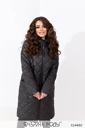 Стильне жіноче Пальто на синтепоні Ткань, "Плащевка" розмір 60, фото 2