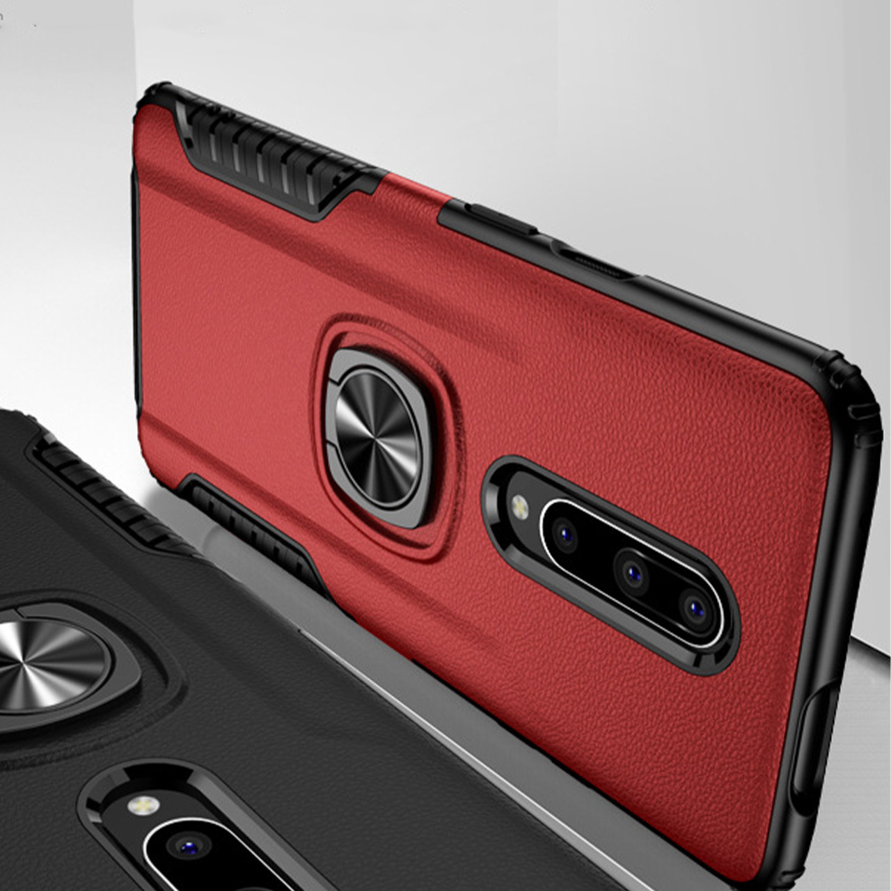 Al Защитный чехол Serge Ring для смартфона OnePlus 7 Red ударопрочный магнитный держатель с подставкой - фото 3 - id-p1606208966