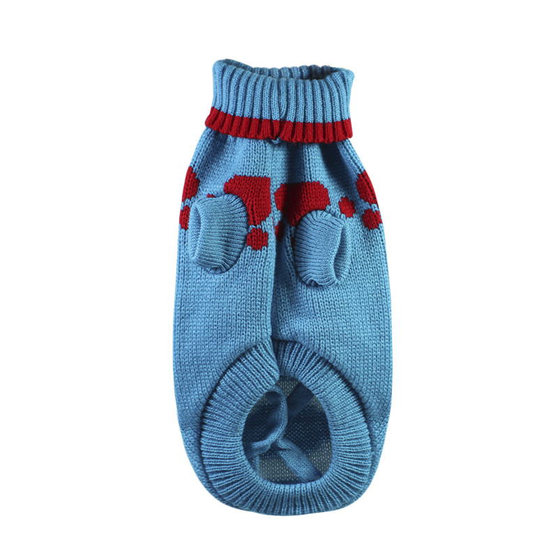 Al Светр для собак Taotaopets 357704 Лапки та кісточки Light Blue M повсякденний