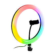 Al Кільцева лампа R-26-15-H1 з тримачем для блогерів селфі телефону та пультом керування RGB підсвічування