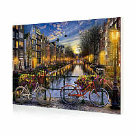 Al Картина раскраска на холсте по номерам DIY PH9506 "Вечерний Амстердам" 40-50см набор для творчества
