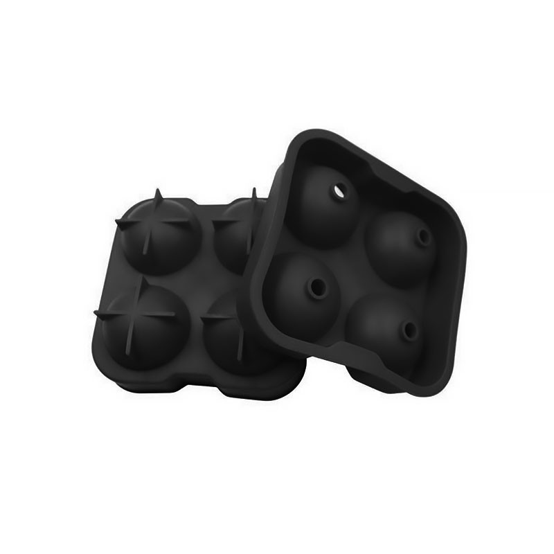 Al Силіконова форма для льоду CUMENSS Black Крижана куля 4 шт ємність