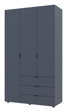 Розпашна Шафа для одягу Doros Гелар Графіт 3 ДСП 116,2х49,5х203,4 (80737074), фото 1