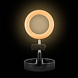Al Кільцева лампа світлодіодна Seleven G3 Black складана з тримачем для телефону та дзеркалом б'ють блогерам, фото 9