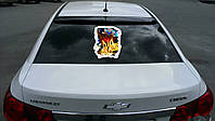 Наклейка на автомобиль "Горящий трезубец на фоне двухголового орла" с оракала