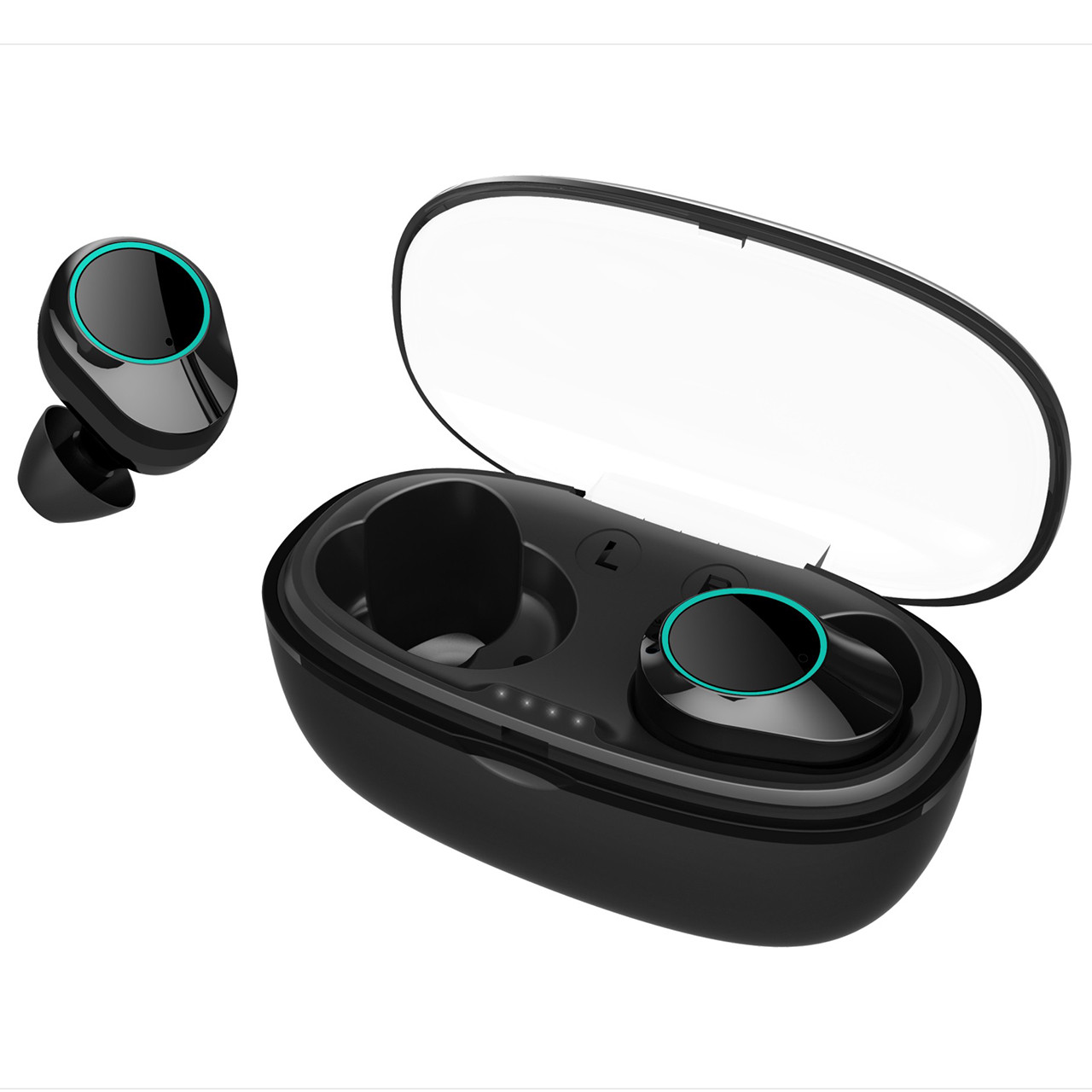 Al Бездротова Bluetooth гарнітура KUMI T5S Black Smart Touch спортивні навушники із зарядним пристроєм