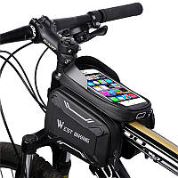 Al Сумка для велосипеда на раму West Biking Smart 0707213 для смартфонов Black + Gray