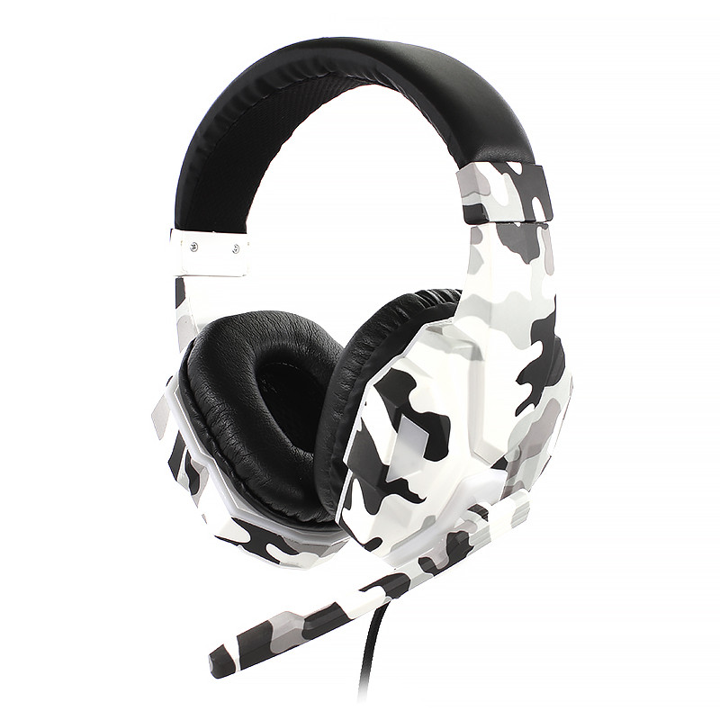 Al Дротова гарнітура SOYTO SY830MV Camouflage Grey з мікрофоном для спілкування по скайпу комп'ютерна