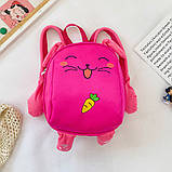 Al Дитячий рюкзак рюкзачок 201028 Animals Pink з ремінцем анти-втратою, фото 2