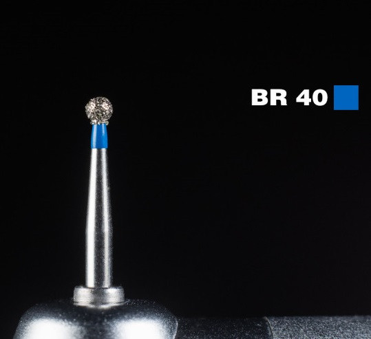 Діамантовий бір BR-40. Кулястий (ISO 001/018), синій