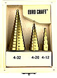 Набір ступінчастих свердел Euro Craft від 4 до 32 мм, фото 2