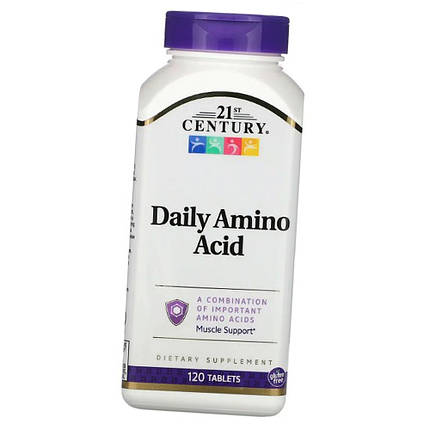 Комплекс амінокислот 21st Century Daily Amino Acid 120 таблеток, фото 3