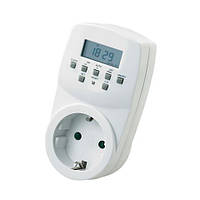 Електронний таймер Horoz Electric TIMER-2 тижневий в розетку із заземленням 3500 Вт. 16 А.