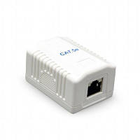 Розетка Cablexpert (NCAC-1U5E-01) RJ-45, Cat5е, зовнішня, біла