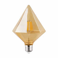 Лампа вінтажна світлодіодна "RUSTIC PYRAMID-6" 6W Filament led 2200К  E27