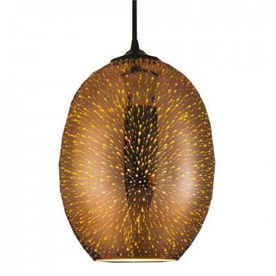 Світильник підвісний  "QUANTUM"  Е27   3D-ефект (овальний) мідь