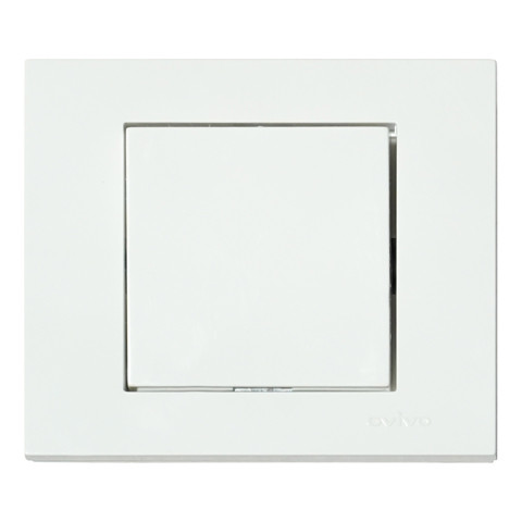 Вимикач 1-клавішний білий OVIVO Electric серія GRANO