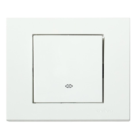 Вимикач реверсивний 1-клавішний білий OVIVO Electric серія GRANO