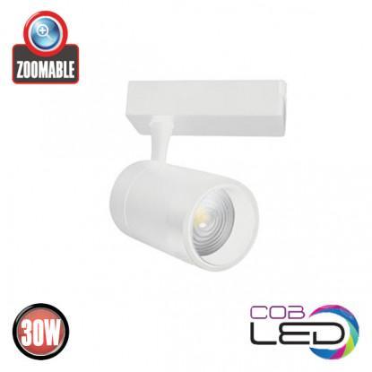 Світильник трековий "MONACO-30" 30W 4200K (з фокусуванням) білий, фото 1