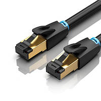 Патч-корд Vention CAT 8 SSTP Ethernet, 2 m, Black, rj-45 - rj-45, 8 жил (IKABH)