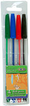 Набір кулькових ручок 4 кольори ZB.2010 ZiBi
