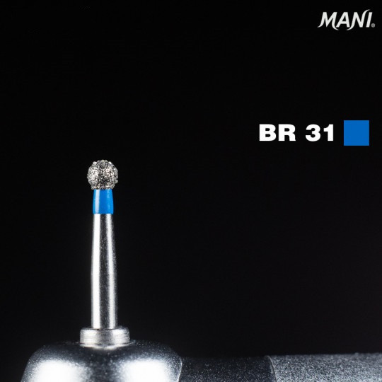Діамантовий бір BR-31. Куляста (кулька) (ISO 001/018), синій.