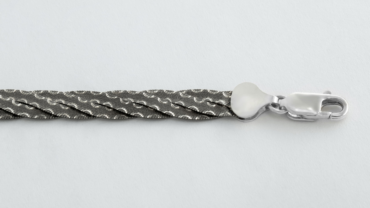 Серебряная цепь родированная - 875В 2/45