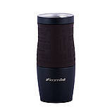 Термокружка Kamille KM-2052A 380мл Коричневий Термочашка з нержавіючої сталі Термокружка для кави та чаю, фото 3